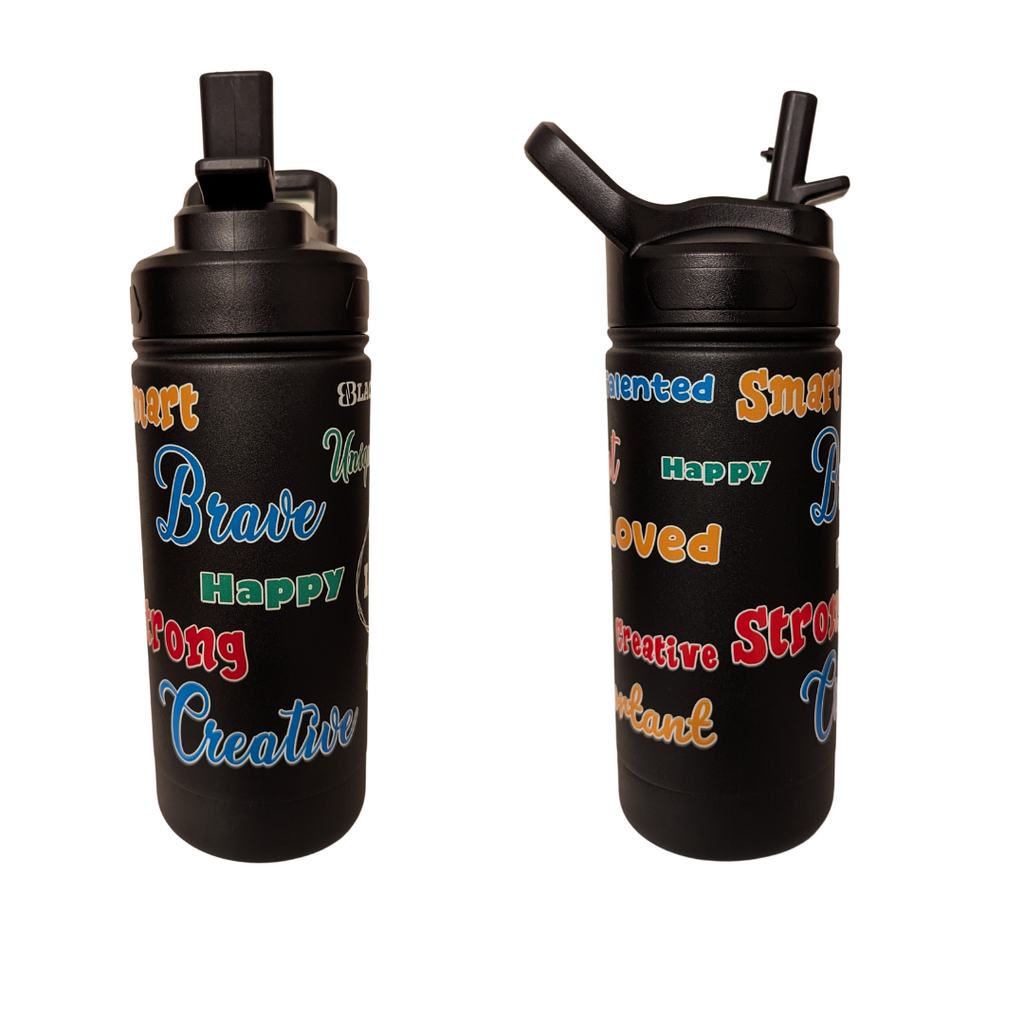 16 oz Kids Wide Mouth w/ Straw Lid | I AM Bottle