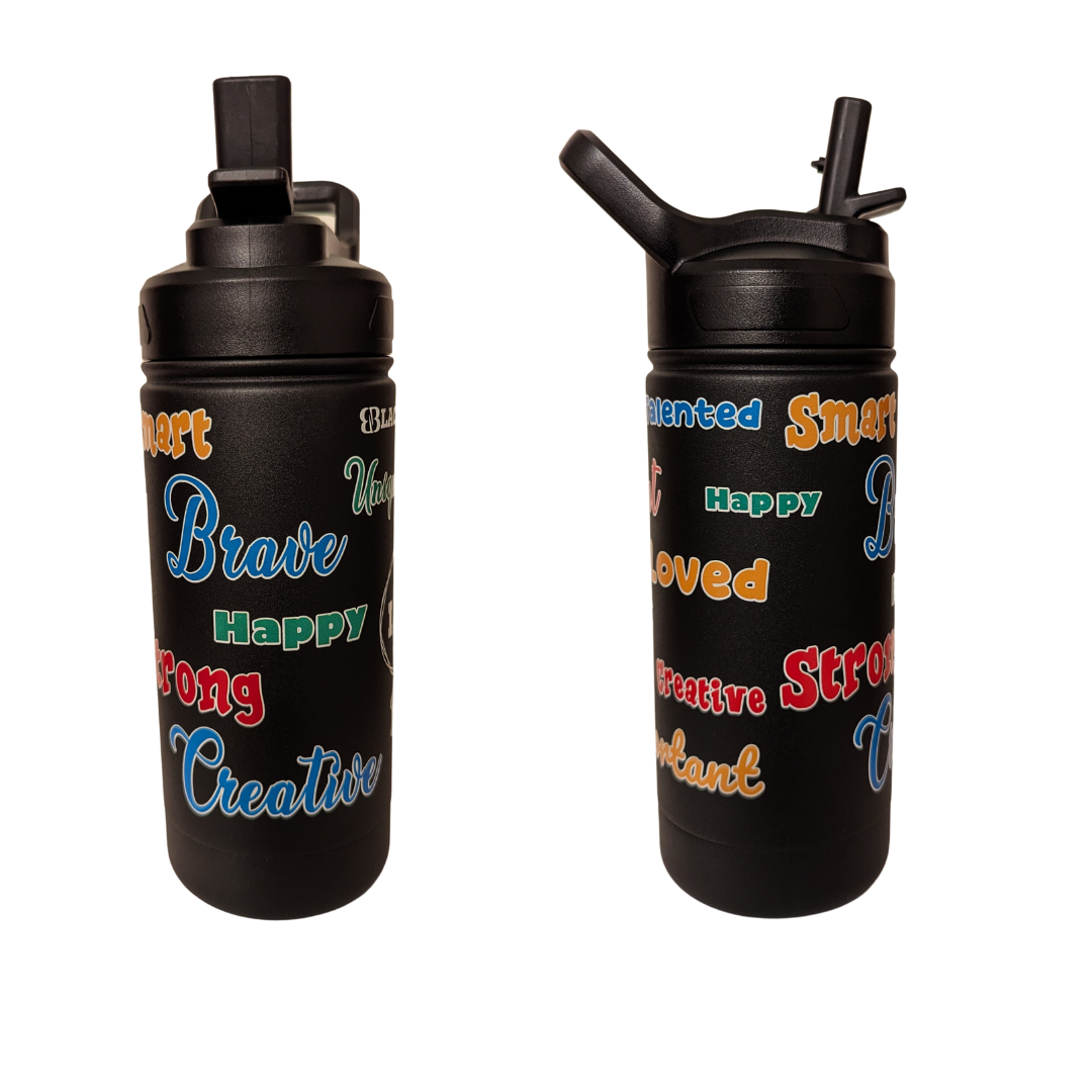 16 oz Kids Wide Mouth w/ Straw Lid | I AM Bottle